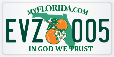 FL license plate EVZO05