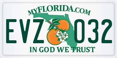 FL license plate EVZO32