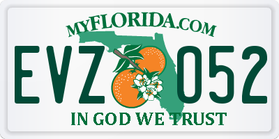 FL license plate EVZO52