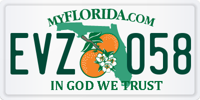 FL license plate EVZO58