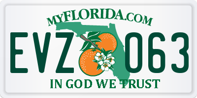 FL license plate EVZO63