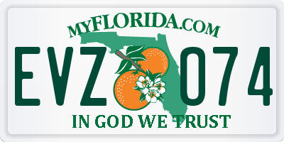 FL license plate EVZO74