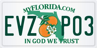 FL license plate EVZP03