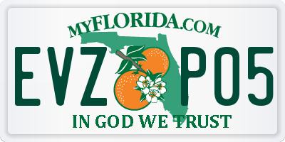 FL license plate EVZP05