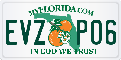 FL license plate EVZP06