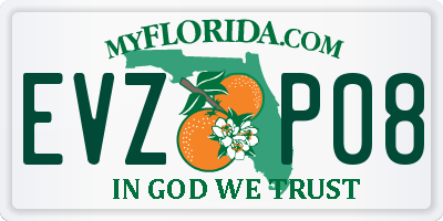 FL license plate EVZP08