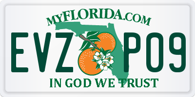 FL license plate EVZP09
