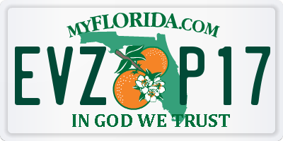 FL license plate EVZP17