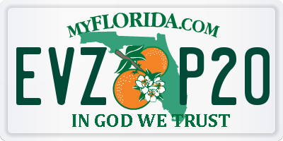 FL license plate EVZP20