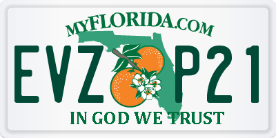 FL license plate EVZP21