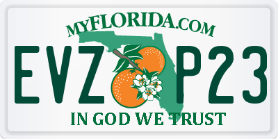 FL license plate EVZP23