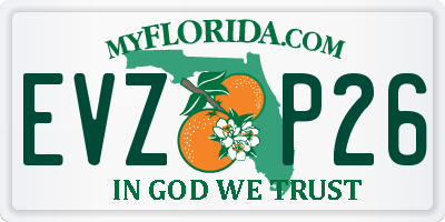 FL license plate EVZP26