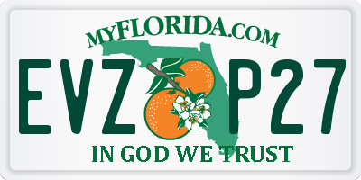 FL license plate EVZP27