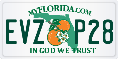 FL license plate EVZP28