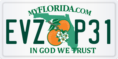 FL license plate EVZP31