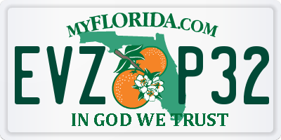 FL license plate EVZP32