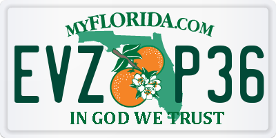 FL license plate EVZP36