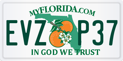 FL license plate EVZP37