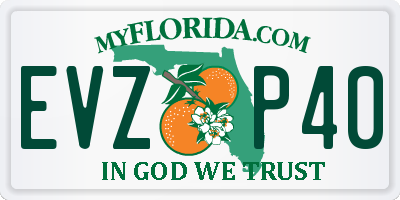 FL license plate EVZP40