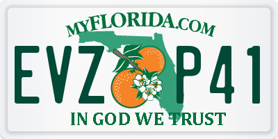 FL license plate EVZP41