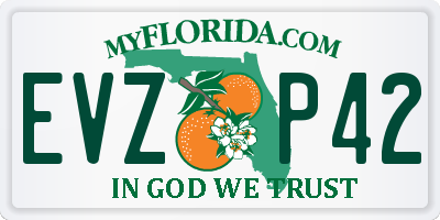 FL license plate EVZP42