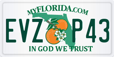 FL license plate EVZP43