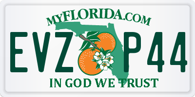 FL license plate EVZP44