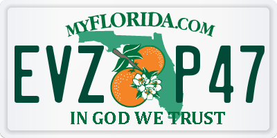 FL license plate EVZP47