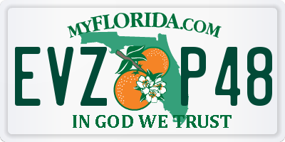 FL license plate EVZP48
