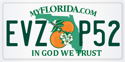 FL license plate EVZP52
