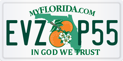 FL license plate EVZP55
