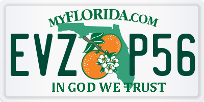 FL license plate EVZP56