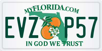 FL license plate EVZP57