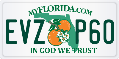 FL license plate EVZP60