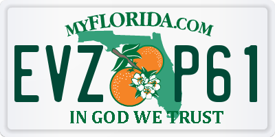 FL license plate EVZP61
