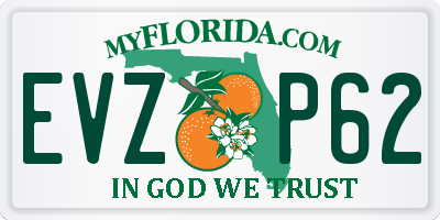 FL license plate EVZP62