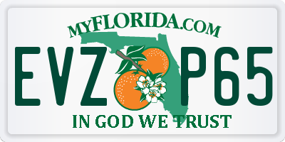 FL license plate EVZP65