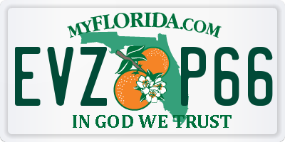 FL license plate EVZP66