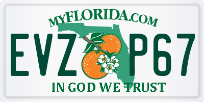 FL license plate EVZP67