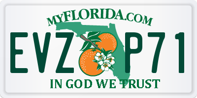 FL license plate EVZP71