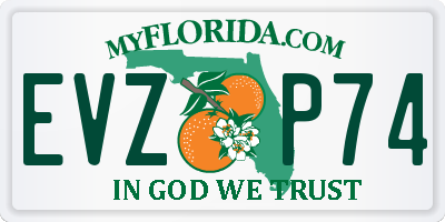 FL license plate EVZP74