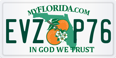 FL license plate EVZP76