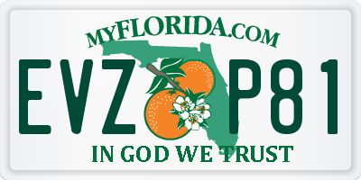 FL license plate EVZP81
