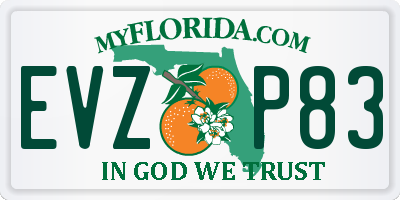 FL license plate EVZP83
