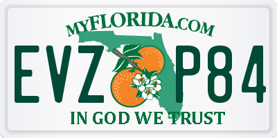 FL license plate EVZP84