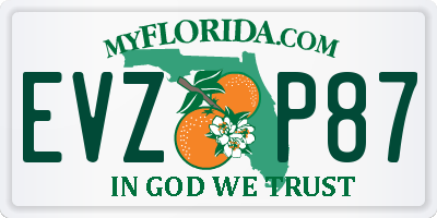 FL license plate EVZP87