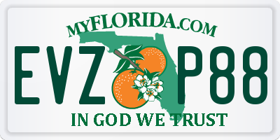FL license plate EVZP88