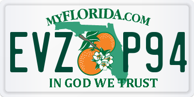 FL license plate EVZP94