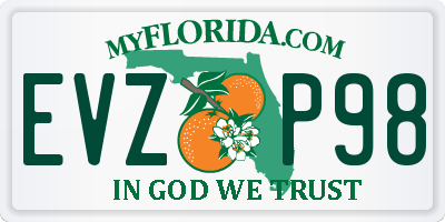 FL license plate EVZP98