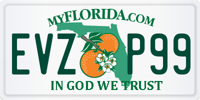 FL license plate EVZP99